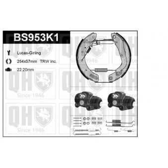 Kit de freins, freins à tambours QUINTON HAZELL BS953K1