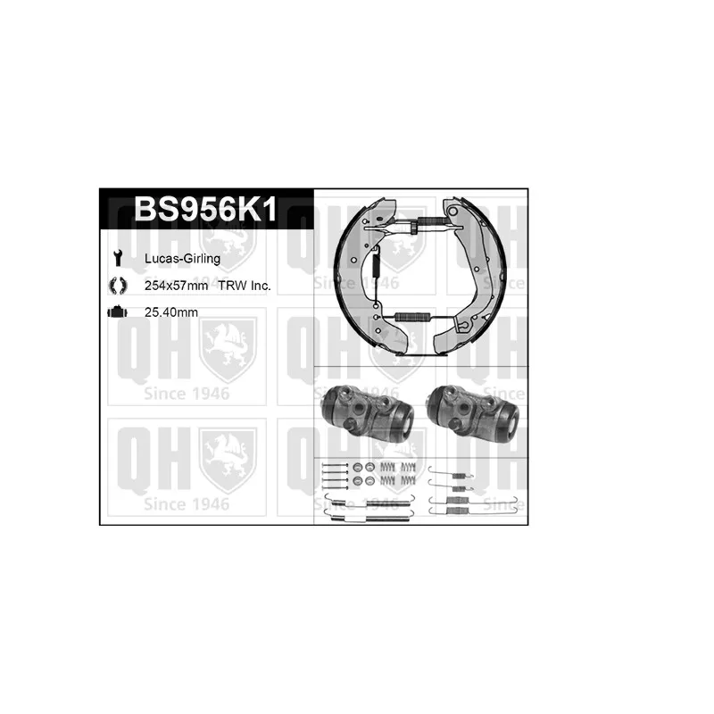 Kit de freins, freins à tambours QUINTON HAZELL BS956K1
