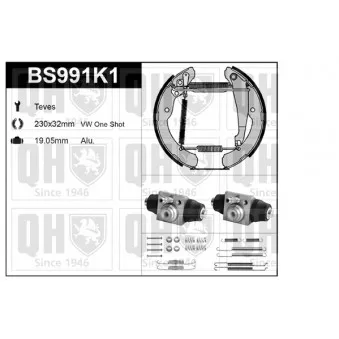 Kit de freins, freins à tambours QUINTON HAZELL BS991K1