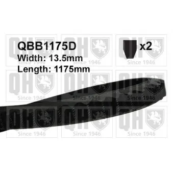 Courroie trapézoïdale QUINTON HAZELL QBB1175D