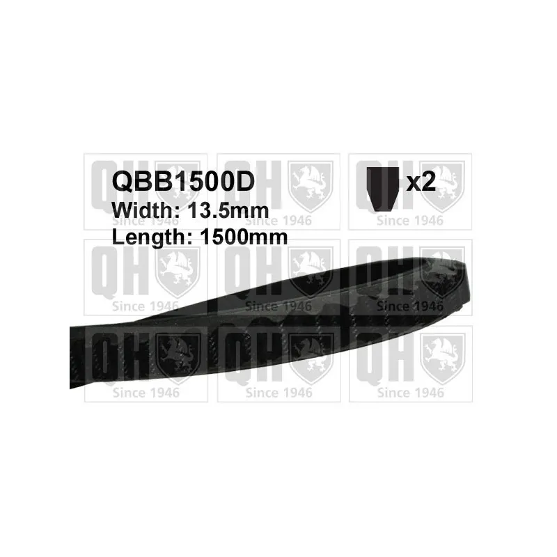 Courroie trapézoïdale QUINTON HAZELL QBB1500D