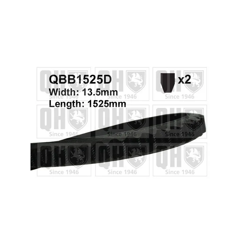 Courroie trapézoïdale QUINTON HAZELL QBB1525D