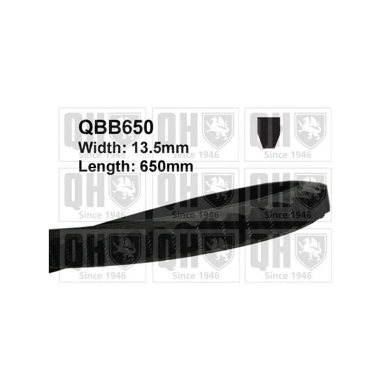Courroie trapézoïdale QUINTON HAZELL QBB650