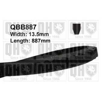Courroie trapézoïdale QUINTON HAZELL QBB887