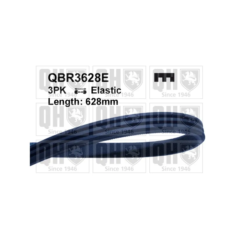 Courroie trapézoïdale à nervures QUINTON HAZELL QBR3628E