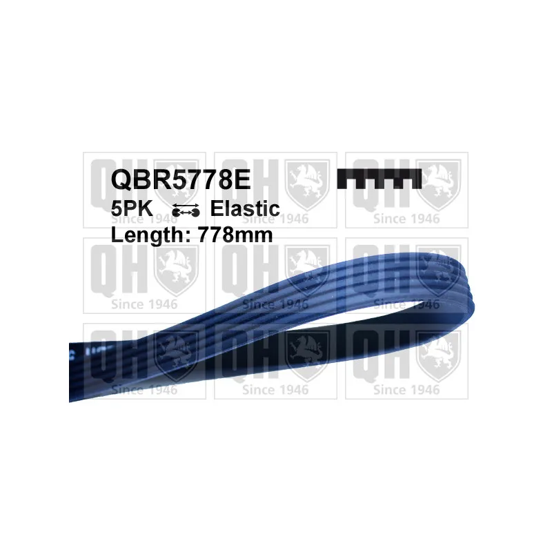Courroie trapézoïdale à nervures QUINTON HAZELL QBR5778E