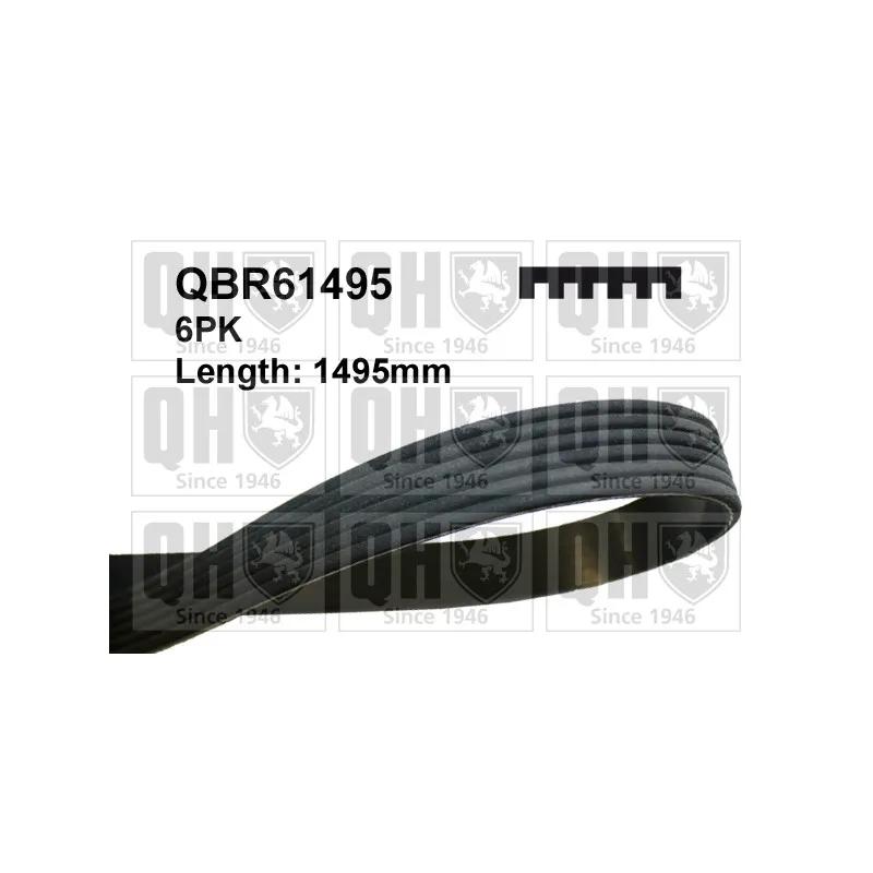 Courroie trapézoïdale à nervures QUINTON HAZELL QBR61495