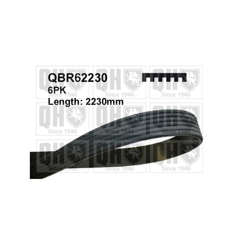Courroie trapézoïdale à nervures QUINTON HAZELL QBR62230