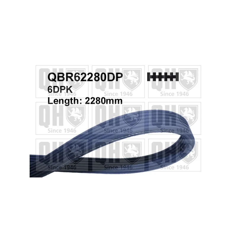 Courroie trapézoïdale à nervures QUINTON HAZELL QBR62280DP