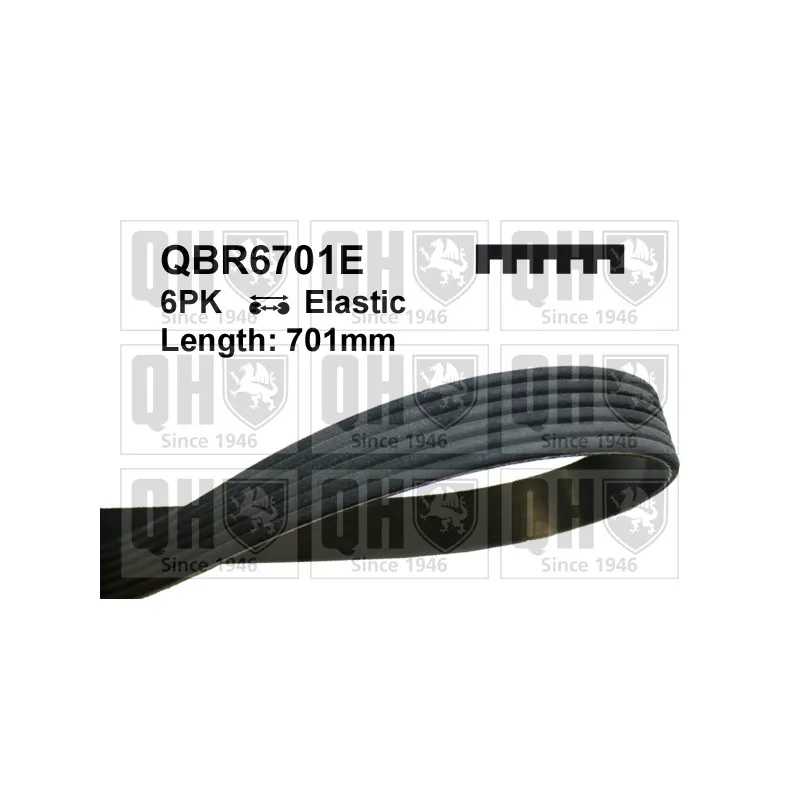 Courroie trapézoïdale à nervures QUINTON HAZELL QBR6701E