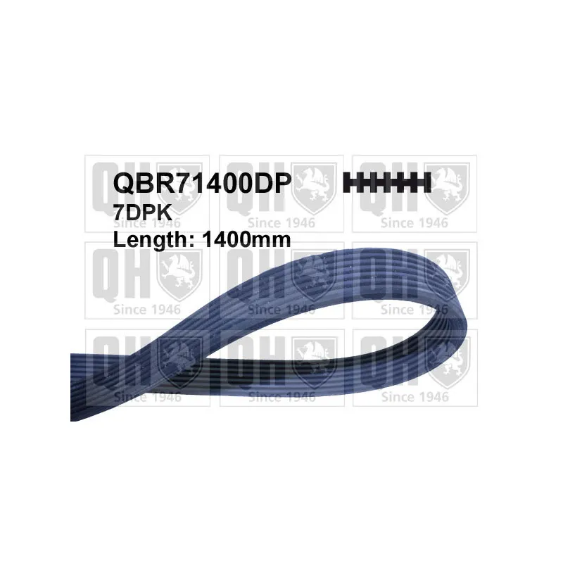 Courroie trapézoïdale à nervures QUINTON HAZELL QBR71400DP