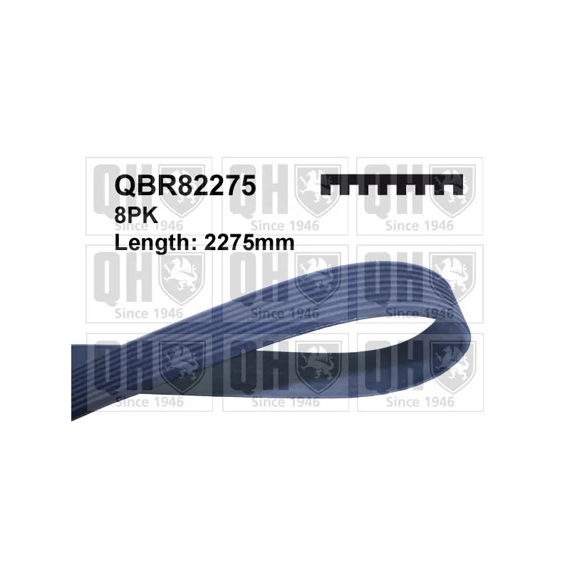 Courroie trapézoïdale à nervures QUINTON HAZELL QBR82275