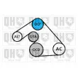 Jeu de courroies trapézoïdales à nervures QUINTON HAZELL QDK126 - Visuel 2