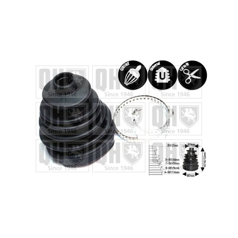 Soufflets de cardan universel QUINTON HAZELL QJB8500