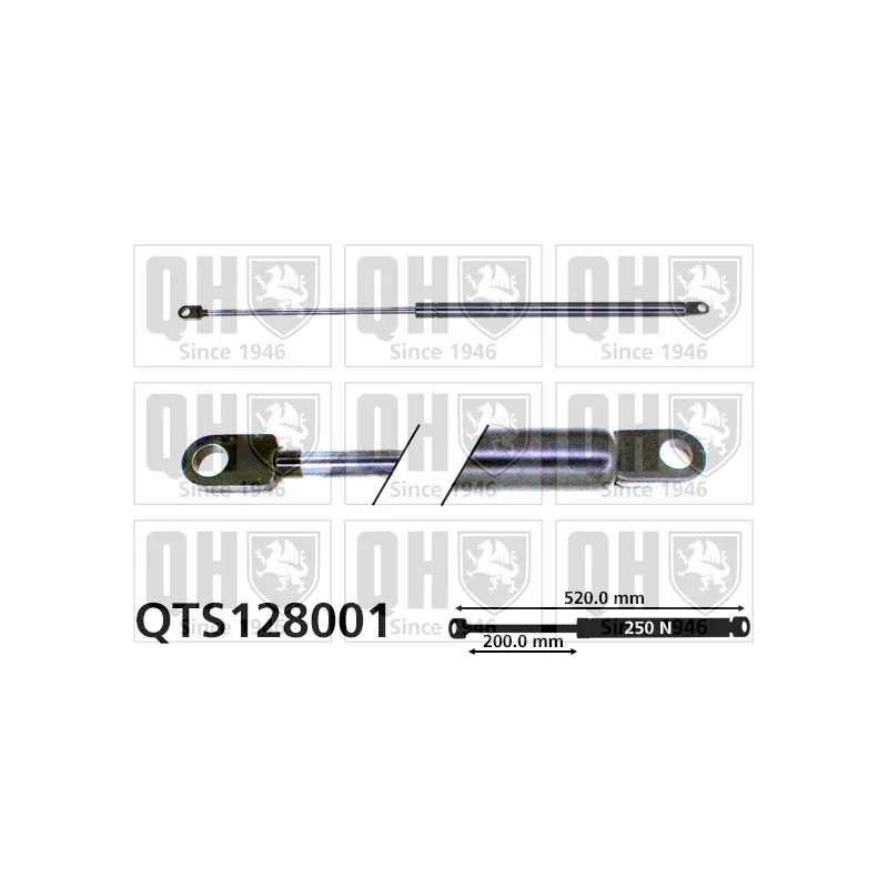 Vérin de hayon, de coffre QUINTON HAZELL QTS128001