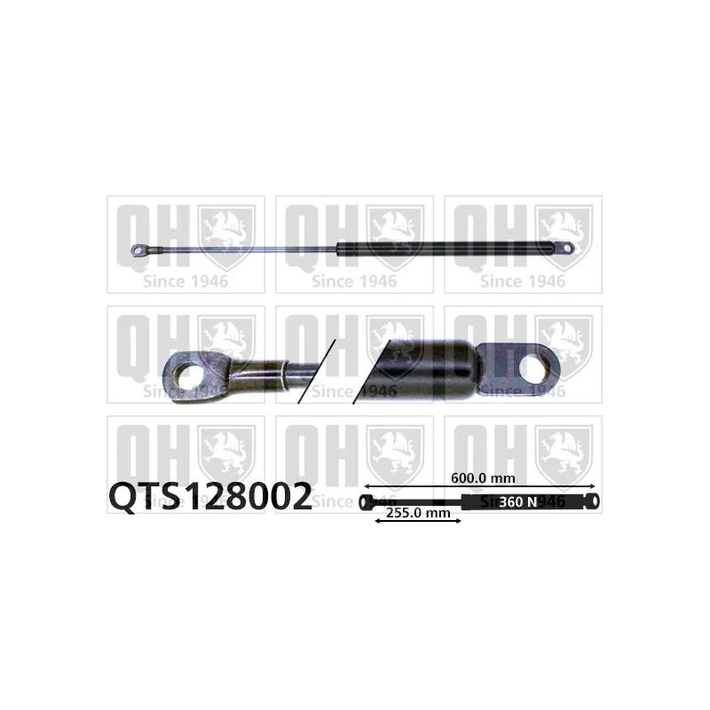 Vérin de hayon, de coffre QUINTON HAZELL QTS128002