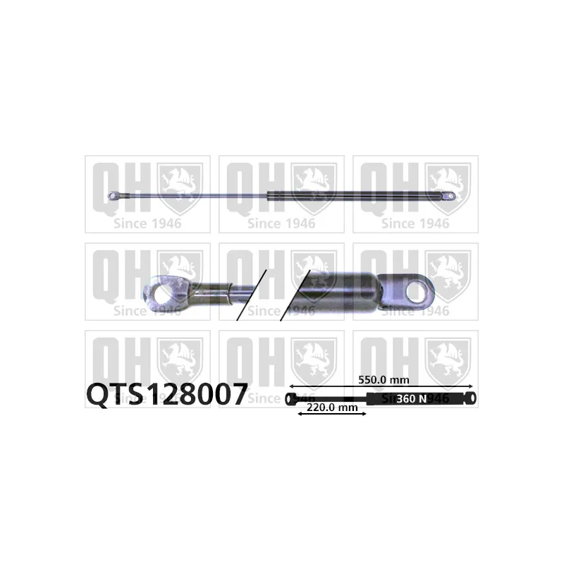 Vérin de hayon, de coffre QUINTON HAZELL QTS128007