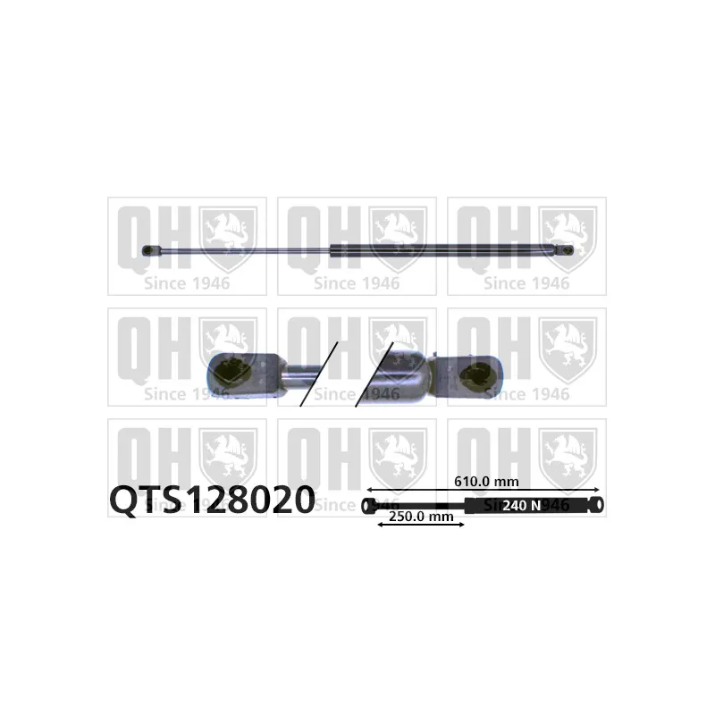 Vérin de hayon, de coffre QUINTON HAZELL QTS128020