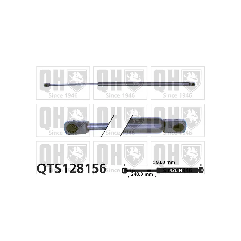 Vérin de hayon, de coffre QUINTON HAZELL QTS128156