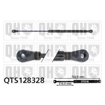 Vérin, capot-moteur QUINTON HAZELL QTS128328