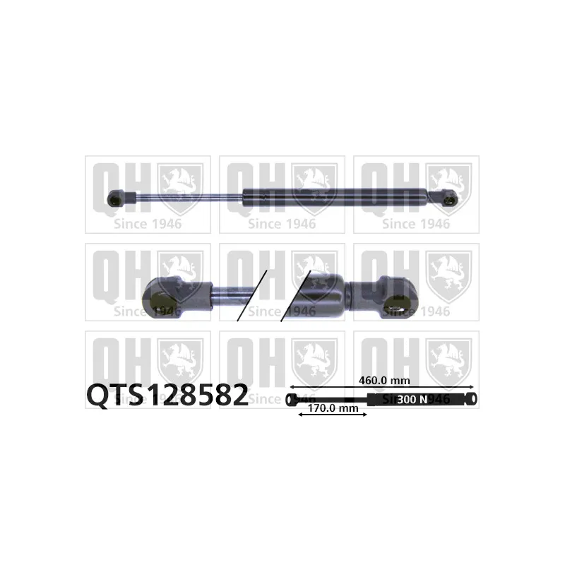 Vérin, capot-moteur QUINTON HAZELL QTS128582