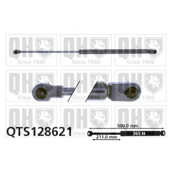 Vérin, capot-moteur QUINTON HAZELL QTS128621