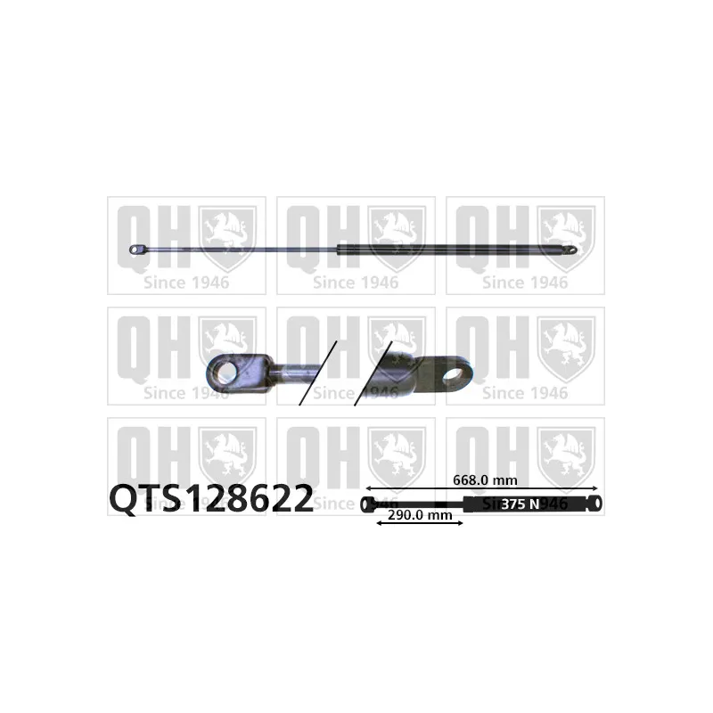 Vérin, capot-moteur QUINTON HAZELL QTS128622