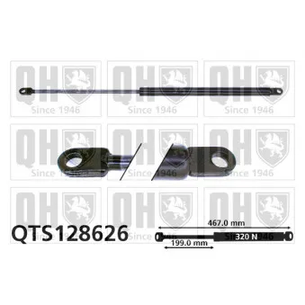 Vérin, capot-moteur QUINTON HAZELL QTS128626