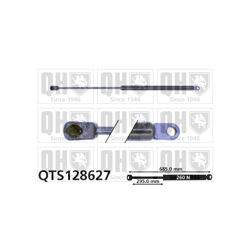 Vérin, capot-moteur QUINTON HAZELL QTS128627
