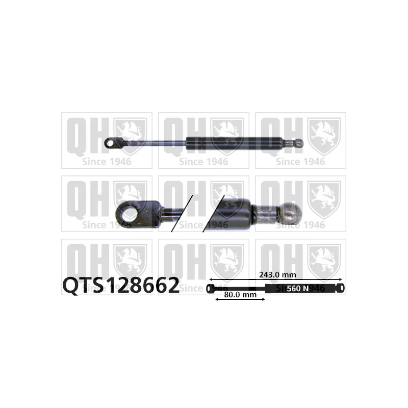 Vérin, vitre arrière QUINTON HAZELL QTS128662