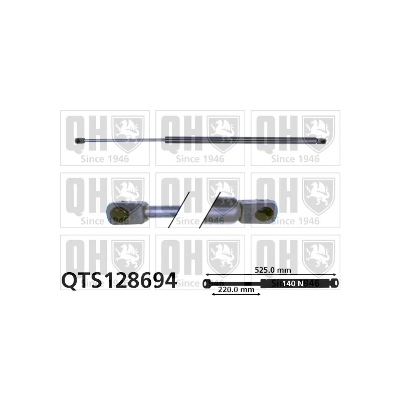 Vérin, vitre arrière QUINTON HAZELL QTS128694