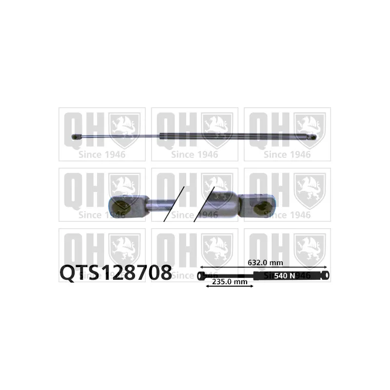 Vérin de hayon, de coffre QUINTON HAZELL QTS128708