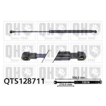 Vérin, capot-moteur QUINTON HAZELL QTS128711