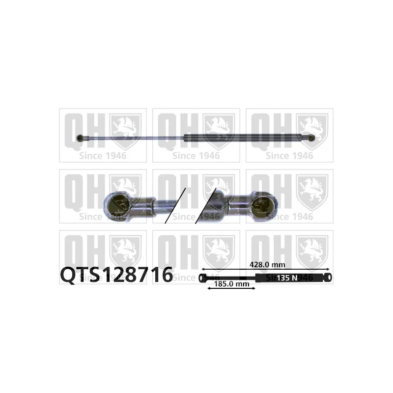 Vérin, vitre arrière QUINTON HAZELL QTS128716