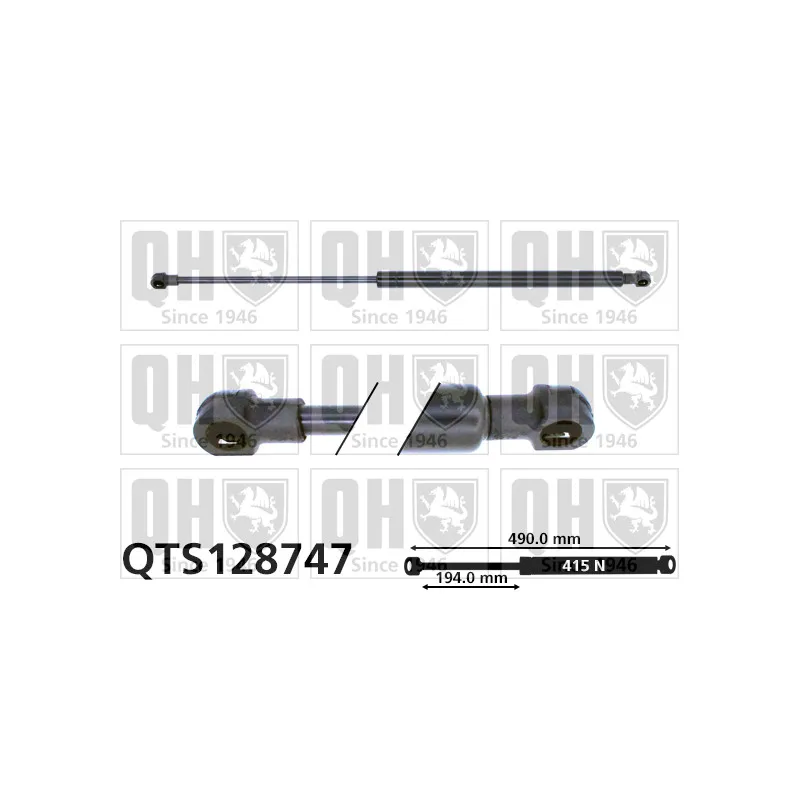 Vérin, capot-moteur QUINTON HAZELL QTS128747