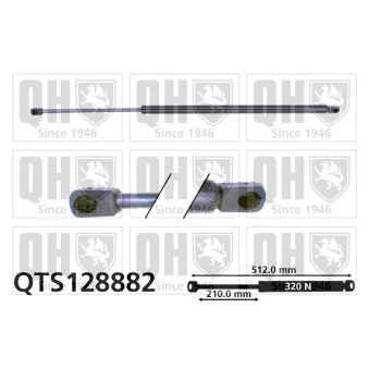 Vérin, capot-moteur QUINTON HAZELL QTS128882