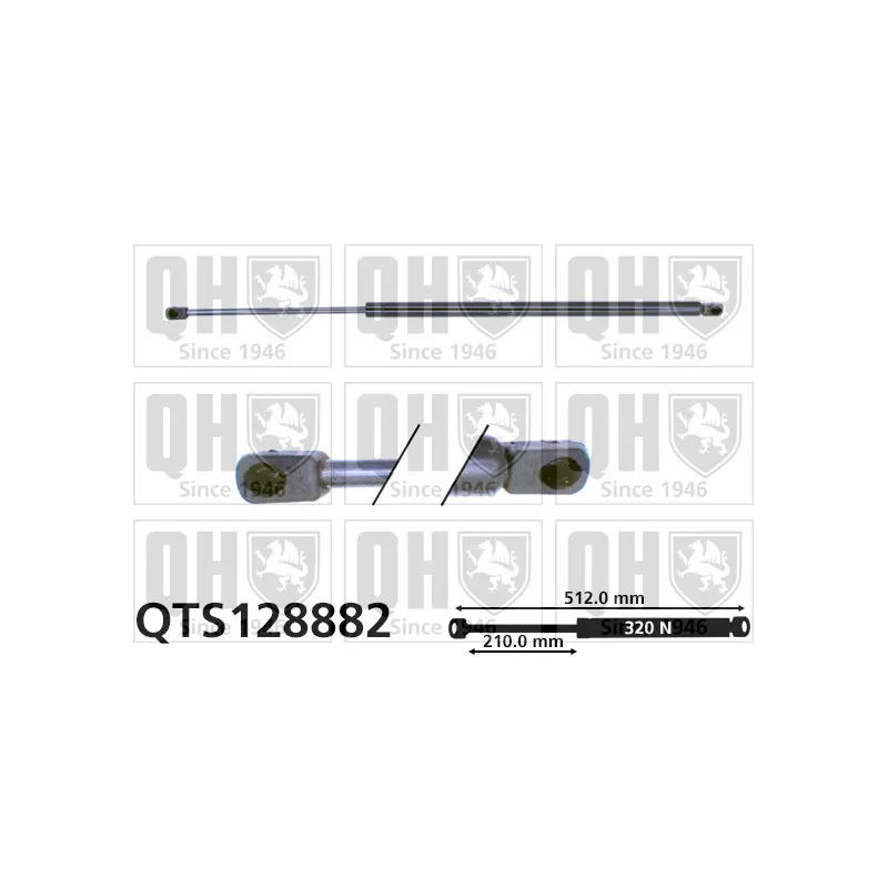 Vérin, capot-moteur QUINTON HAZELL QTS128882