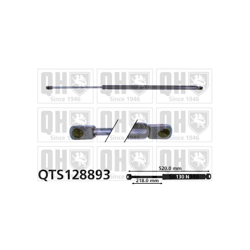 Vérin, vitre arrière QUINTON HAZELL QTS128893