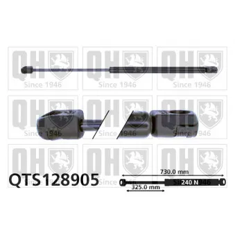 Vérin, capot-moteur QUINTON HAZELL QTS128905