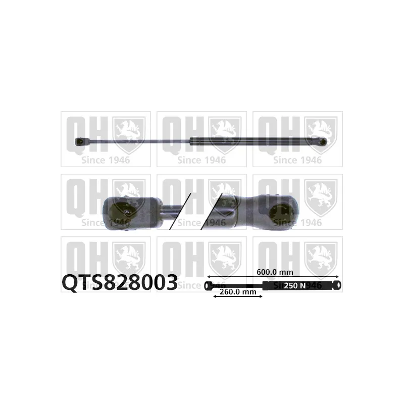 Vérin, capot-moteur QUINTON HAZELL QTS828003