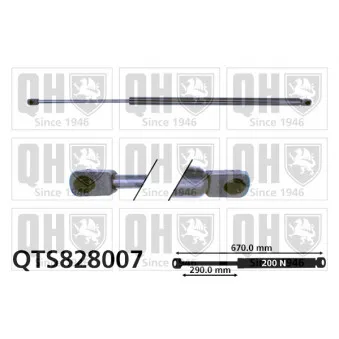 Vérin, capot-moteur QUINTON HAZELL QTS828007
