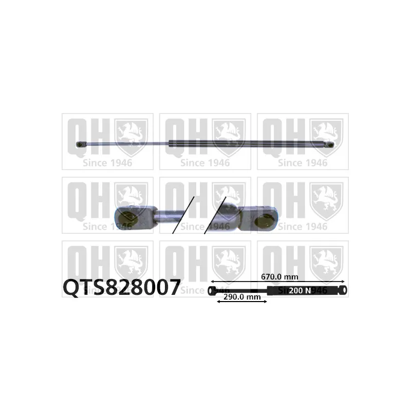 Vérin, capot-moteur QUINTON HAZELL QTS828007