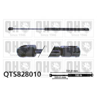 Vérin de hayon, de coffre QUINTON HAZELL QTS828010