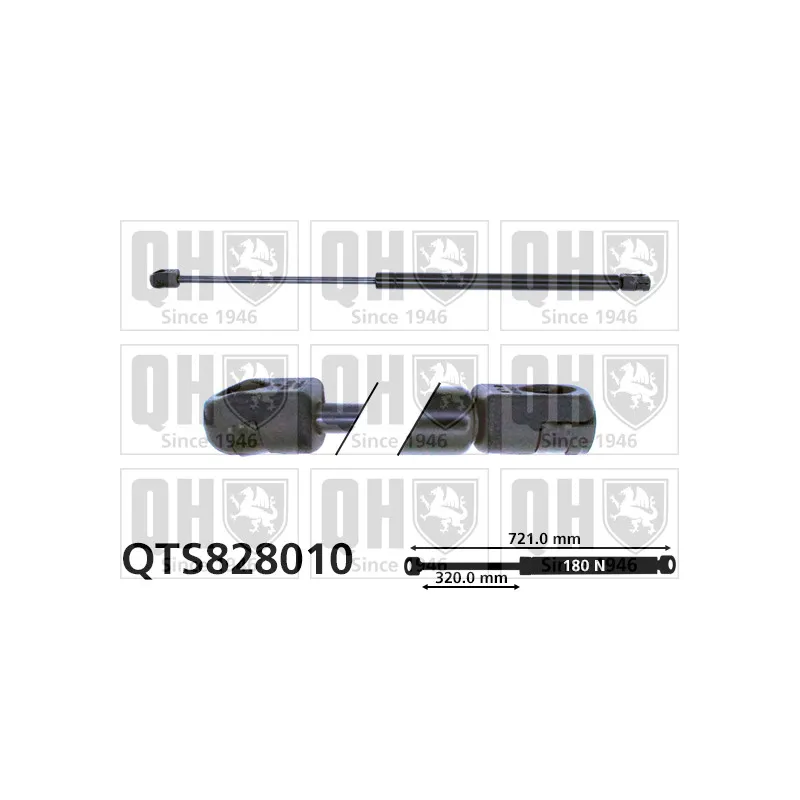 Vérin de hayon, de coffre QUINTON HAZELL QTS828010