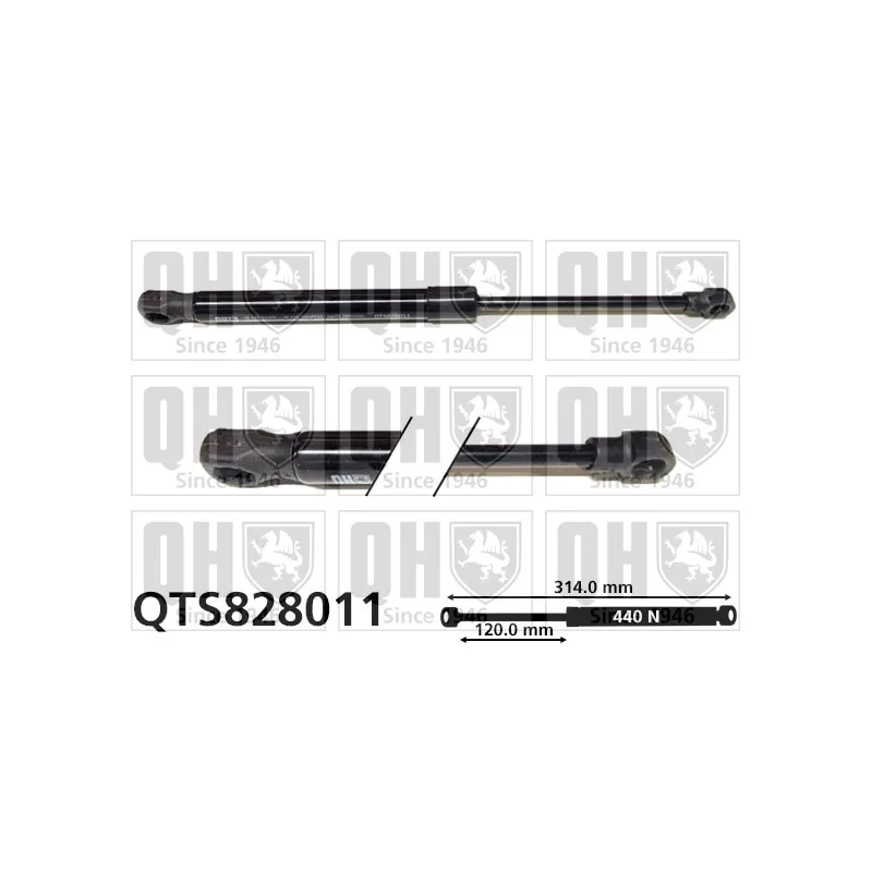 Vérin, capot-moteur QUINTON HAZELL QTS828011