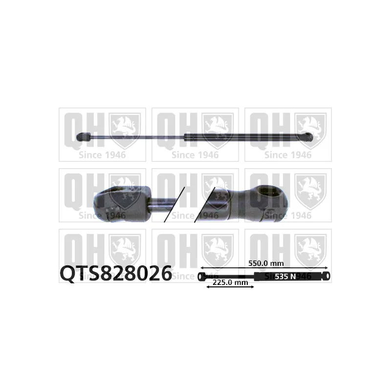 Vérin de hayon, de coffre QUINTON HAZELL QTS828026