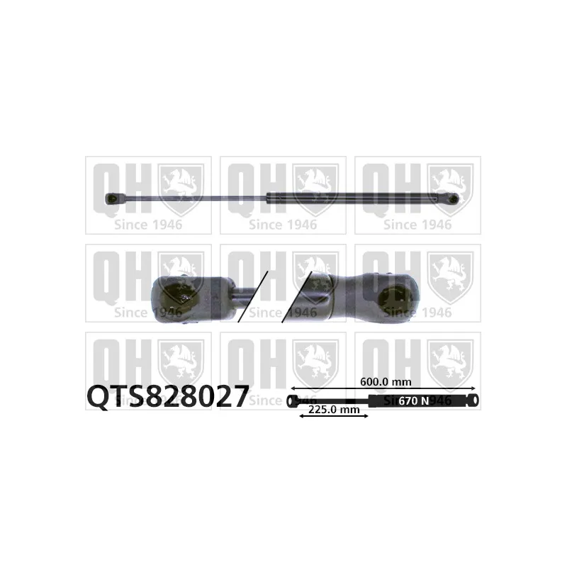 Vérin de hayon, de coffre QUINTON HAZELL QTS828027