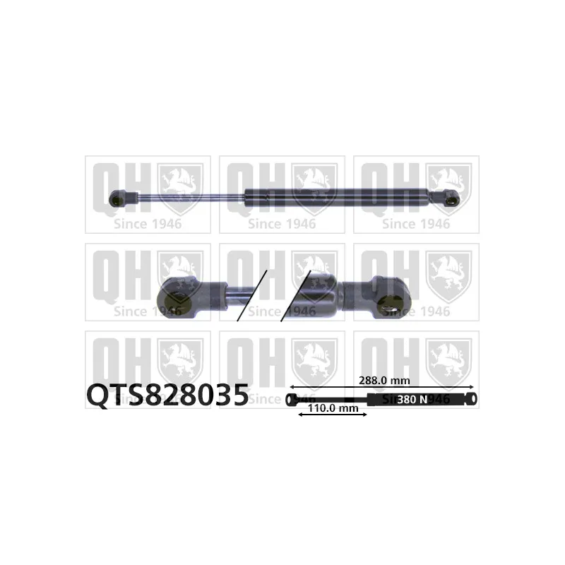 Vérin de hayon, de coffre QUINTON HAZELL QTS828035