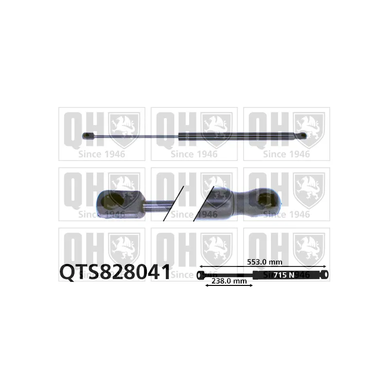 Vérin de hayon, de coffre QUINTON HAZELL QTS828041