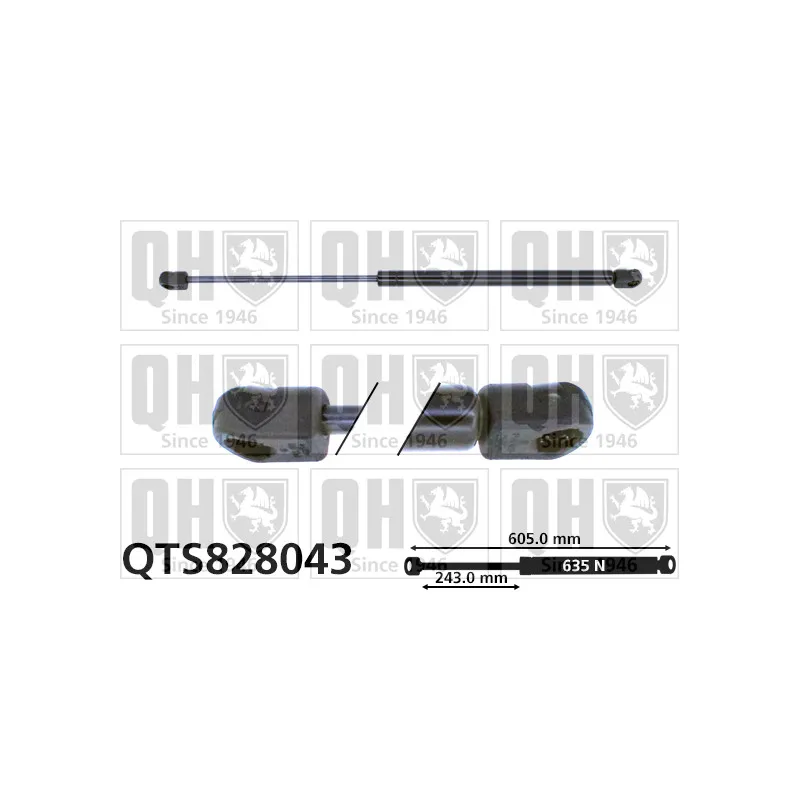 Vérin de hayon, de coffre QUINTON HAZELL QTS828043